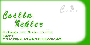 csilla mekler business card